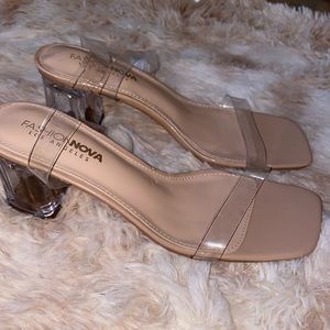 Fashion Nova Clear Heels